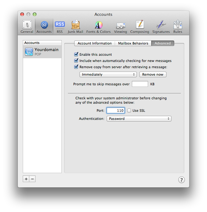 Setting up email in Apple Mail - Step 14