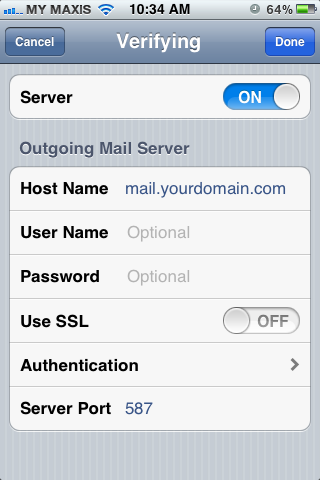 Setting up email in iPhone - Step 11