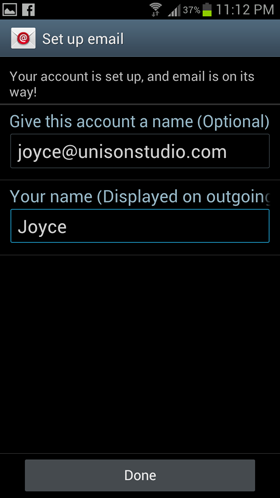 Setting up email in iPhone - Step 7