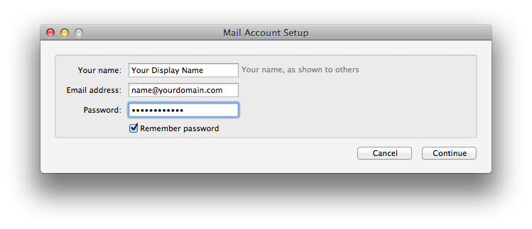 Setting up email inthunderbird - Step 2