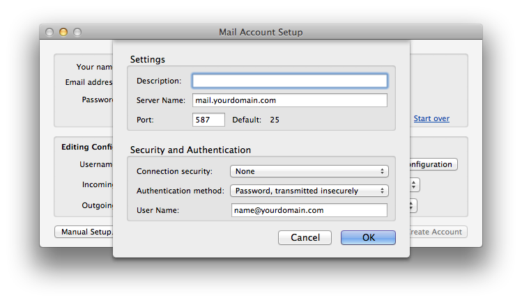 Setting up email in thunderbird - Step 8