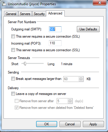Setting up email in Windows Live Mail - Step 8